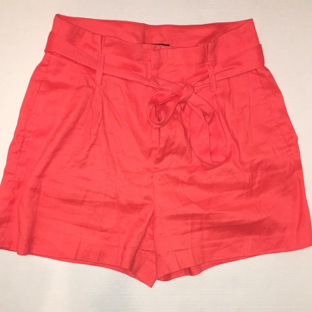 Banana Republic Red Summer Shorts | Linen Cotton Blend | Size 8